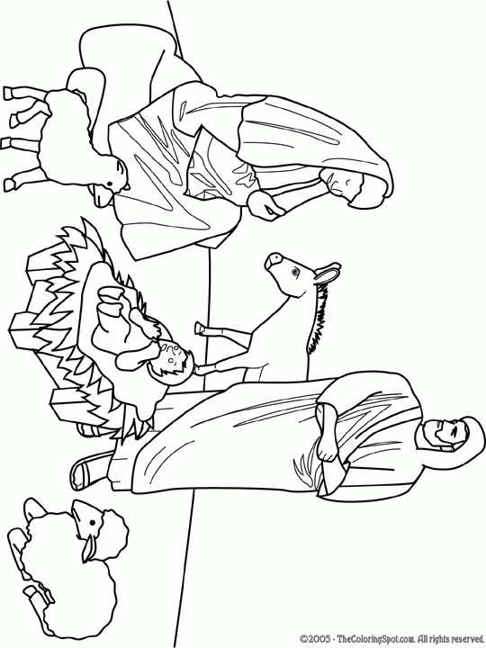 Szopka Bożonarodzeniowa kolorowanki